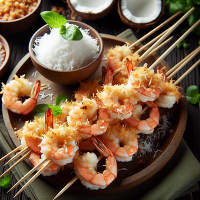 Image of Skewered Coconut Shrimp