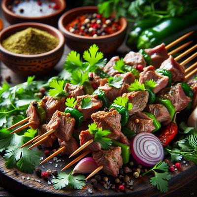 Image of Skewered Coriander Lamb