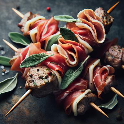 Image of Skewers of Lamb Prosciutto and Sage