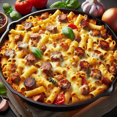 Image of Skillet Baked Ziti with Sausage