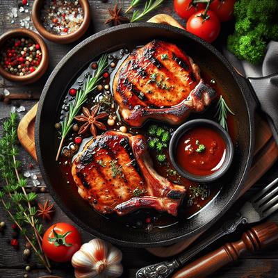 Image of Skillet Barbecued Pork Chops