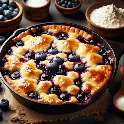 Image of Skillet Blueberry Cobbler