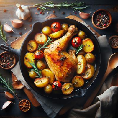 Image of Skillet Chicken and Potatoes