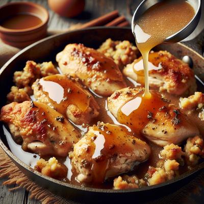 Image of Skillet Chicken Stuffing and Gravy