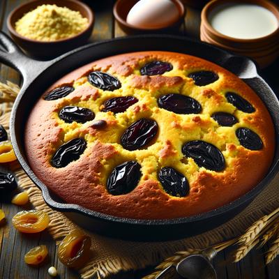 Image of Skillet Cornbread with Prunes