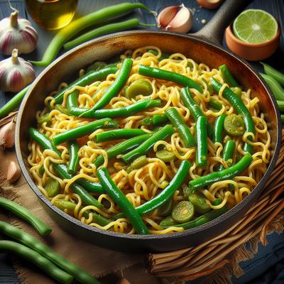 Image of Skillet Green Beans and Noodles