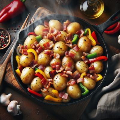 Image of Skillet New Potatoes Bell Pepper and Bacon