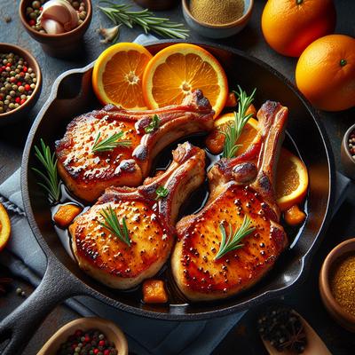 Image of Skillet Orange Mustard Pork Chops