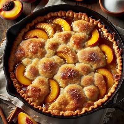 Image of Skillet Peach Cobbler