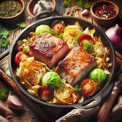 Image of Skillet Pork and Cabbage