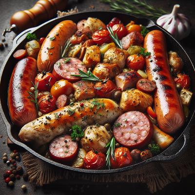 Image of Skillet Sausage and Chicken