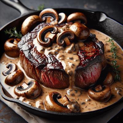 Image of Skillet Steak with Mushroom Sauce