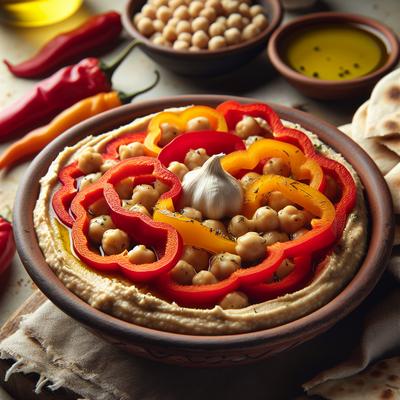 Image of Skinny Bell Pepper Hummus
