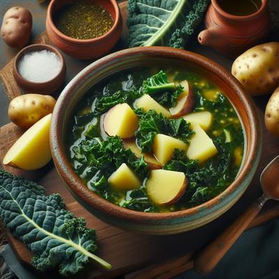 Image of Skinny Portuguese Kale and Potato Soup Caldo Verde