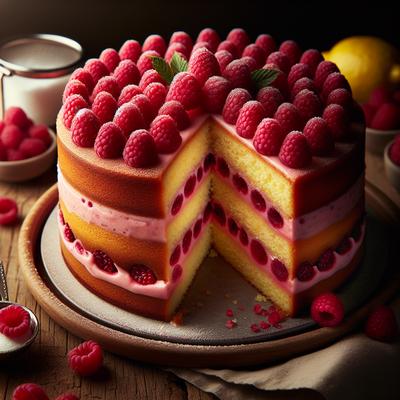 Image of Skinny Raspberry Lemonade Cake