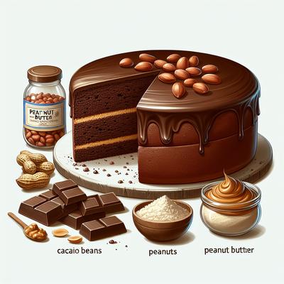 Image of Skinnygirl's Chocolate Cake with Peanut Butter Glaze