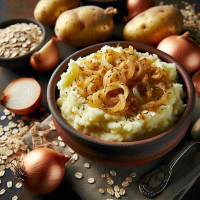 Image of Skirlie Mash Scottish Mashed Potatoes with Onions and Oats