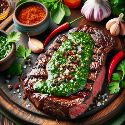 Image of Skirt Steak with Chimichurri Sauce