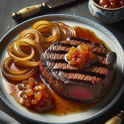 Image of Skirt Steak with Onion Marmalade