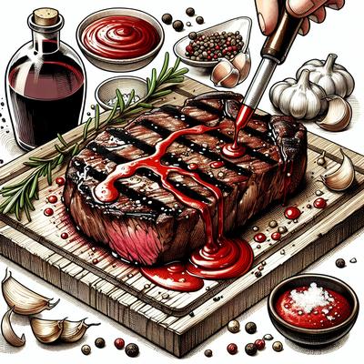 Image of Skirt Steak with Red Wine Sauce
