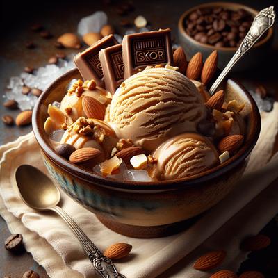 Image of Skor and Toasted Almond Coffee Ice Cream for Electric Machine