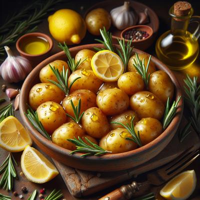 Image of Skordy New Potatoes W Rosemary Lemon Olive Oi