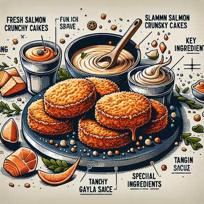 Image of Slammin Salmon Crunchy Cakes with Gayla Sauce