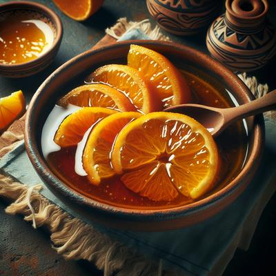 Image of Sliced Oranges in Syrup