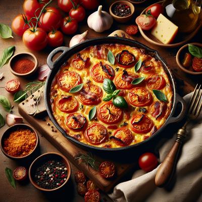 Image of Sliced Tomato N Bacon Casserole