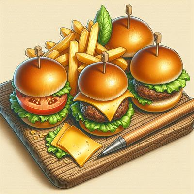 Image of Sliders Mini Burgers W Cheese