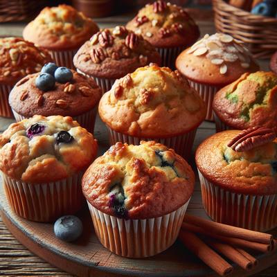 Image of Slightly Sweet Muffins with Variations