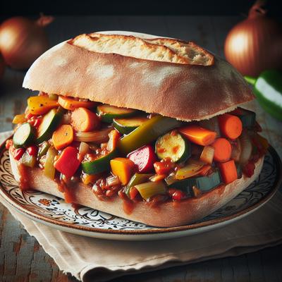 Image of Sloppy Vegetable Sandwiches Crock Pot