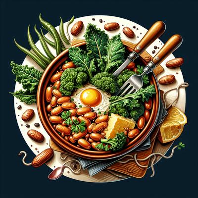 Image of Slow Baked Beans with Kale Martha Rose Shulman