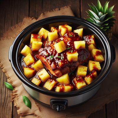 Image of Slow Coocker Bbq Pineapple Pork