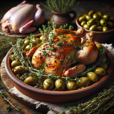 Image of Slow Cook Chicken and Thyme with Green Olives