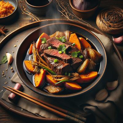 Image of Slow Cooked Asian Beef with Sweet Potato
