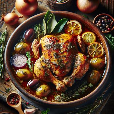 Image of Slow Cooked Greek Style Chicken Recipe