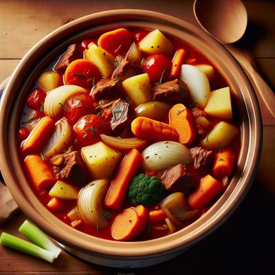 Image of Slow Cooked Italian Stew Crock Pot