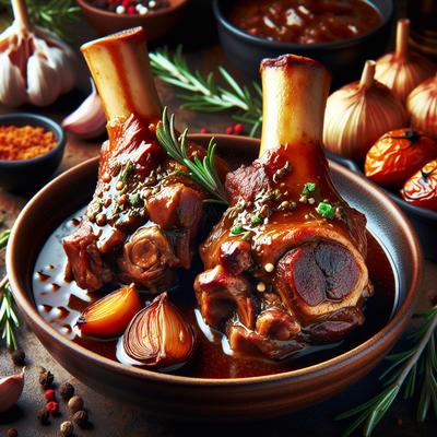 Image of Slow Cooked Lamb Shanks Australian Style