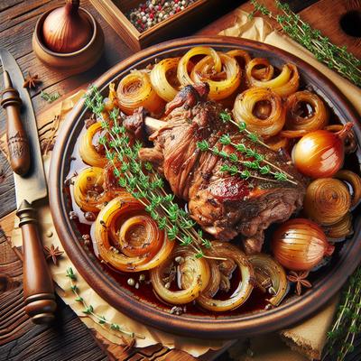 Image of Slow Cooked Lamb with Onions and Thyme