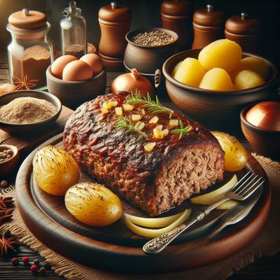 Image of Slow Cooked Meatloaf and Potatoes