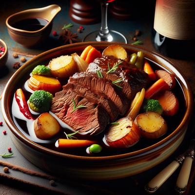 Image of Slow Cooked Pot Roast with Wine