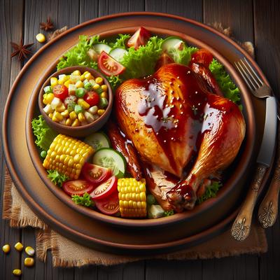 Image of Slow Cooker Barbecue Turkey with Corn Salad