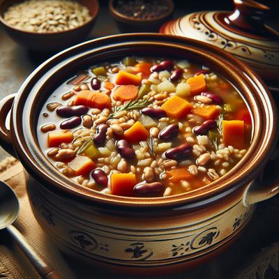 Image of Slow Cooker Bean and Barley Soup