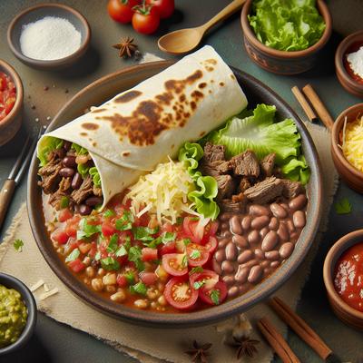 Image of Slow Cooker Beef and Bean Burritos