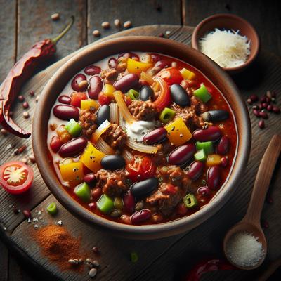 Image of Slow Cooker Beef and Three Bean Chili