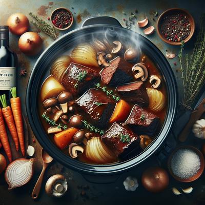 Image of Slow Cooker Beef Burgundy Australian Style