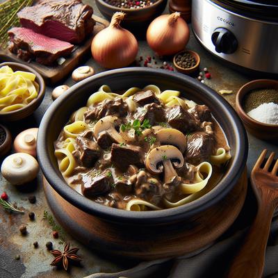 Image of Slow Cooker Beef Stroganoff