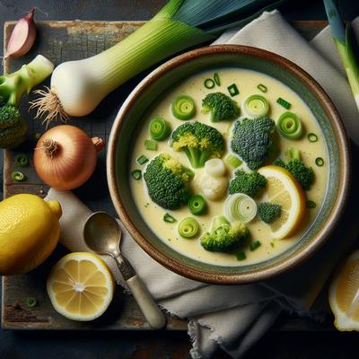 Image of Slow Cooker Broccoli Leek Lemon Soup