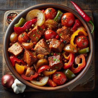 Image of Slow Cooker Cajun Pork and Vegetables